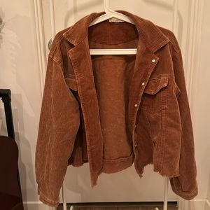 altar’d state cropped small brown corduroy jacket